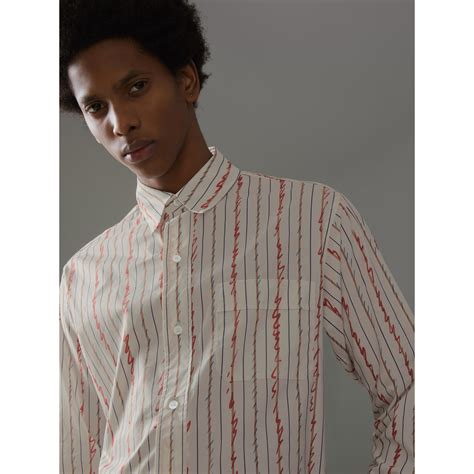 men burberry collar shirt|burberry scribble button down shirt.